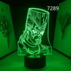 3D Светодиодная лампа в стиле аниме невероятные приключения Джоджо, светильник для спальни, декор манга, Джоджо, настольная лампа