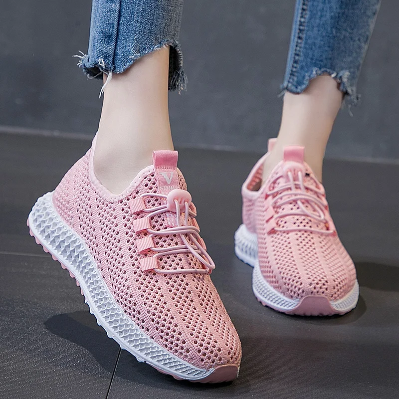 

Tenis Feminino 2021 Summer Breathable Mesh Sneakers Woman Tennis Sports Shoes Comfortable Outdoor Walking Sneaker Tenis Shoe