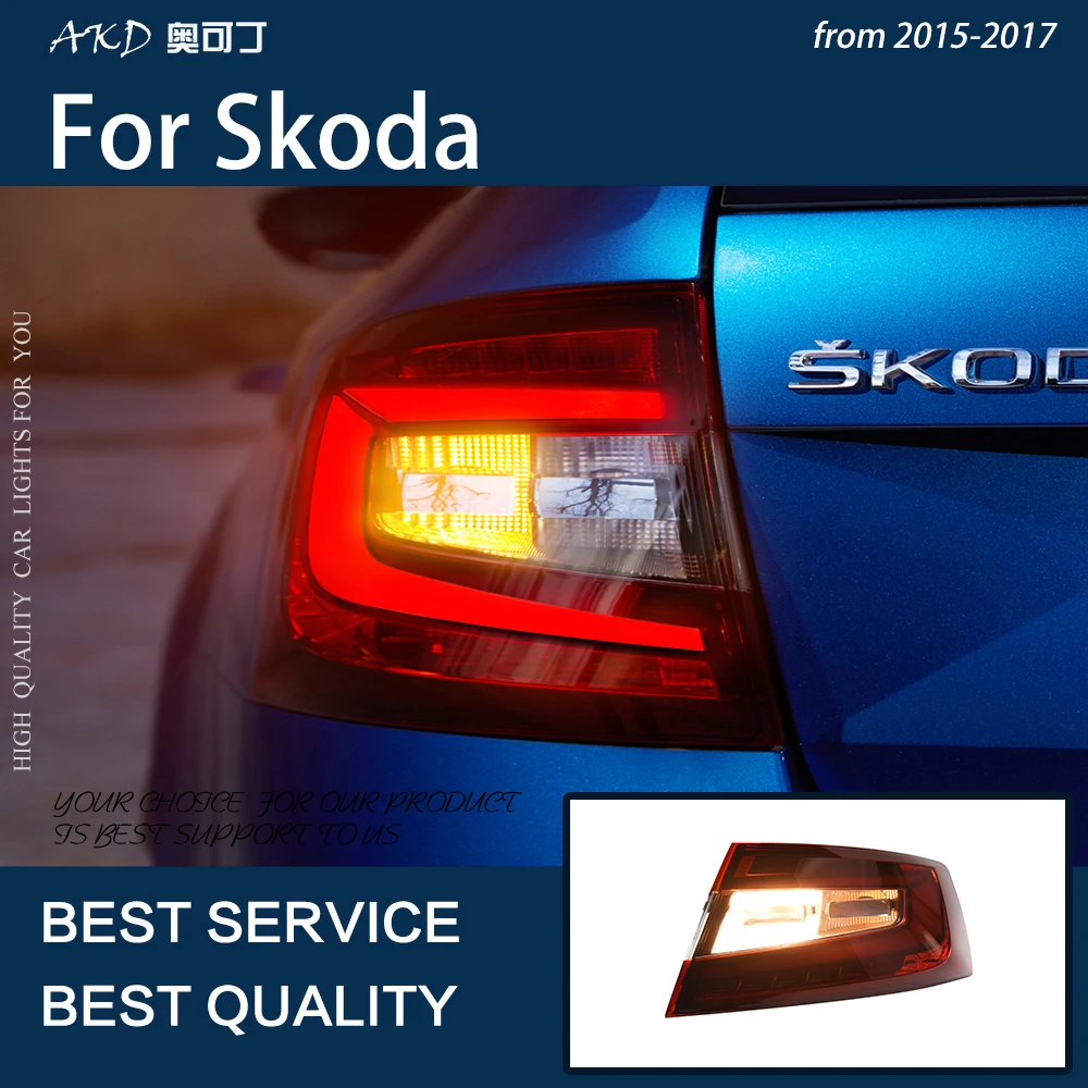 Автомобильные фары для Skoda Octavia 2015-2017 светодиодный задние противотуманные
