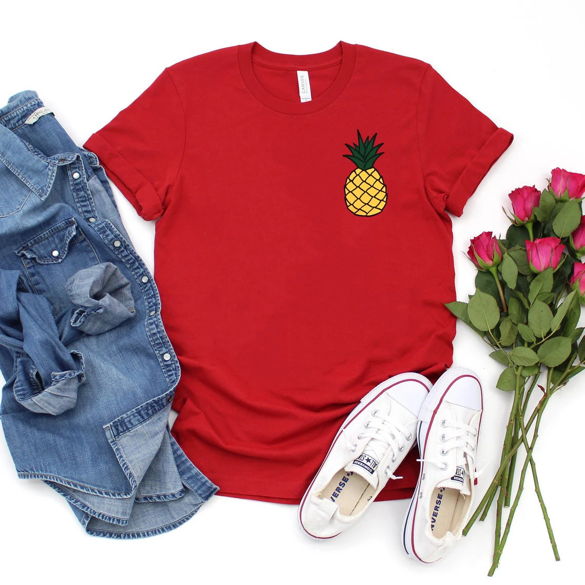 Женская футболка с ананасом летняя повседневная рисунком | одежда