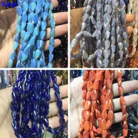 14x8mm 12pcs red blue solid color faceted glass twisted beads austria crystal beads for jewelry making diy earrings necklace