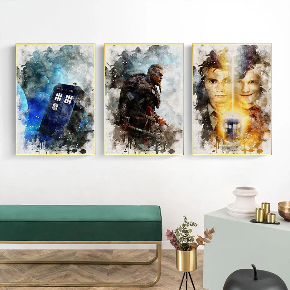 Британская научная фантастика фильм Доктор Кто картины холст живопись