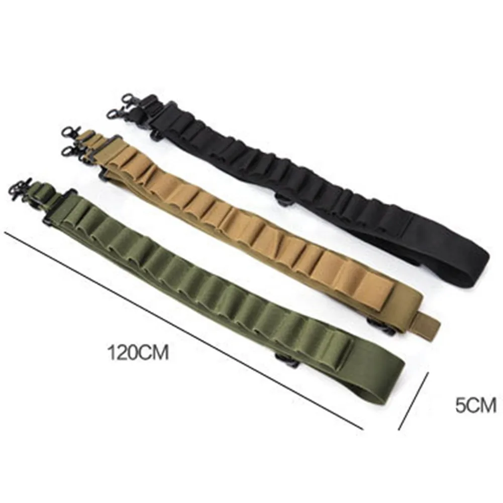 15 Rounds Bullets Shotgun Bandoleer Bandolier For 12GA Shell Ammo Belt 2 Point Sling Military Shoulder Strap Hunting Accessories | Спорт и