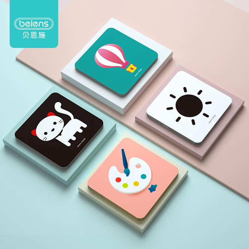 Beiens Детские игрушки Монтессори карманные карточки для 0 36 месяцев новорожденных