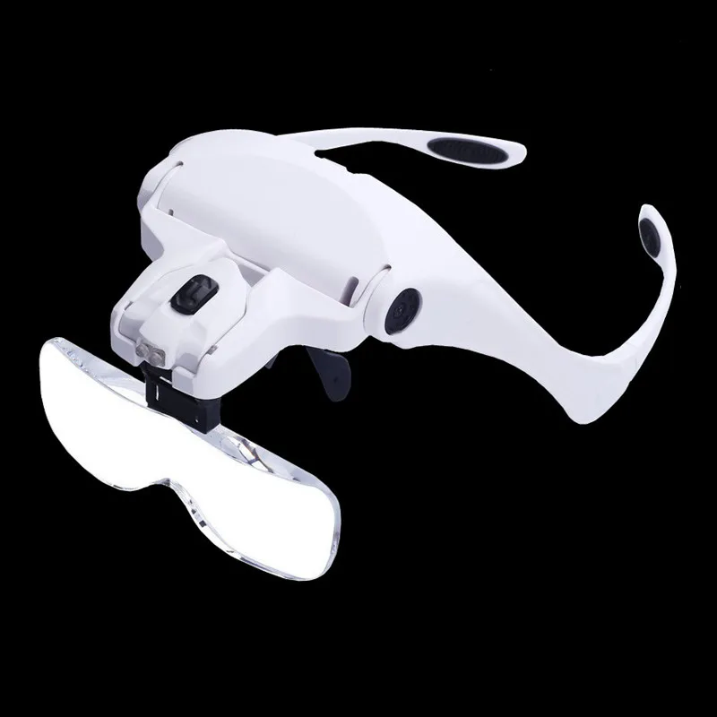 

Replaceable lens magnifier with LED light 1.0X/1.5X/2.0X/2.5X/3.5X jewelry appreciation tool repair reading magnifier
