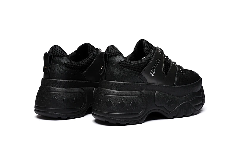 Smile Circle Genuine Leather Sneakers Women Flat Platform Shoes Autumn Breathable mesh women Thick bottom shoes