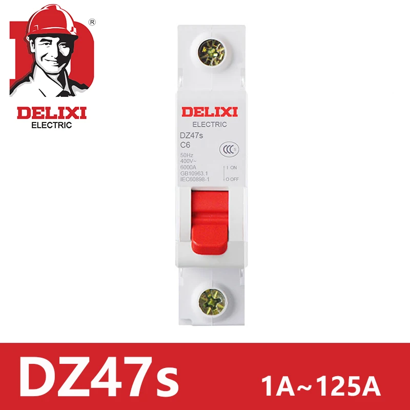 2P RCBO RCD схемы автоматический воздушный выключатель DZ47S DELIXI MCB 2 полюса C завивки 1A 3A