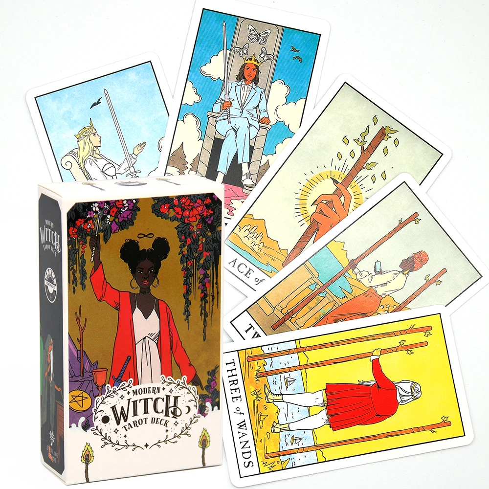 Moderna Strega Tarocchi 78 Mazzo di Carte Paperback da Lisa Sterle Divinazione Gioco Misterioso Magico Tradizionale Saggezza Potenza Tarocchi giochi