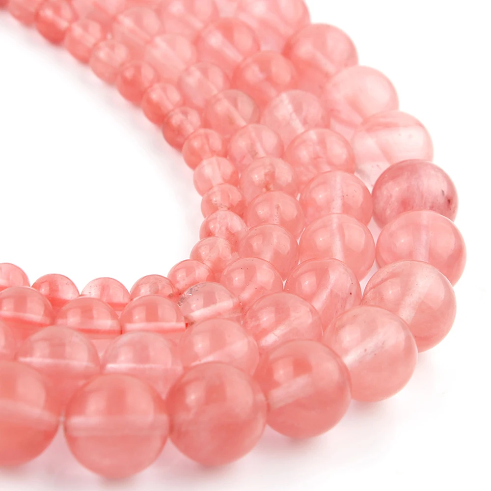 Натуральный камень арбуз с украшением в виде кристаллов кварца бисер Гладкий