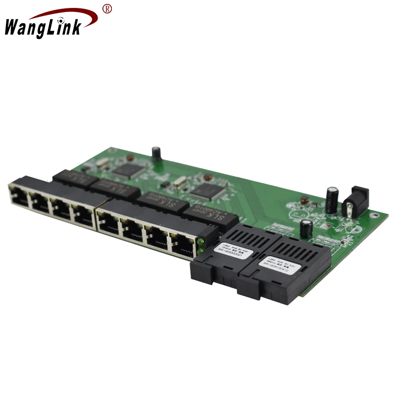 10/100/1000M Gigabit Ethernet-коммутатор волоконно-оптический медиа конвертер PCBA 8 RJ45 UTP 2 SC