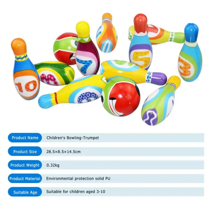 Забавные детские уличные игрушки 1 комплект детский мяч для боулинга игр