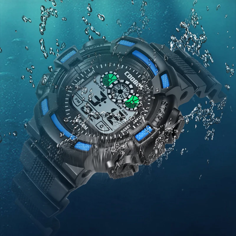 Водонепроницаемые цифровые детские наручные часы для мальчиков и девочек