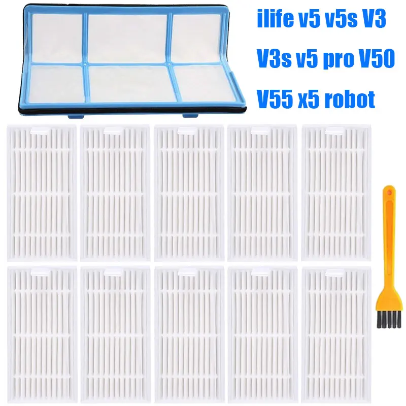 Оригинальный 1 первичный фильтр + 9 эффективных Hepa фильтров для chuwi ilife v5 v5s V3 V3s pro V50