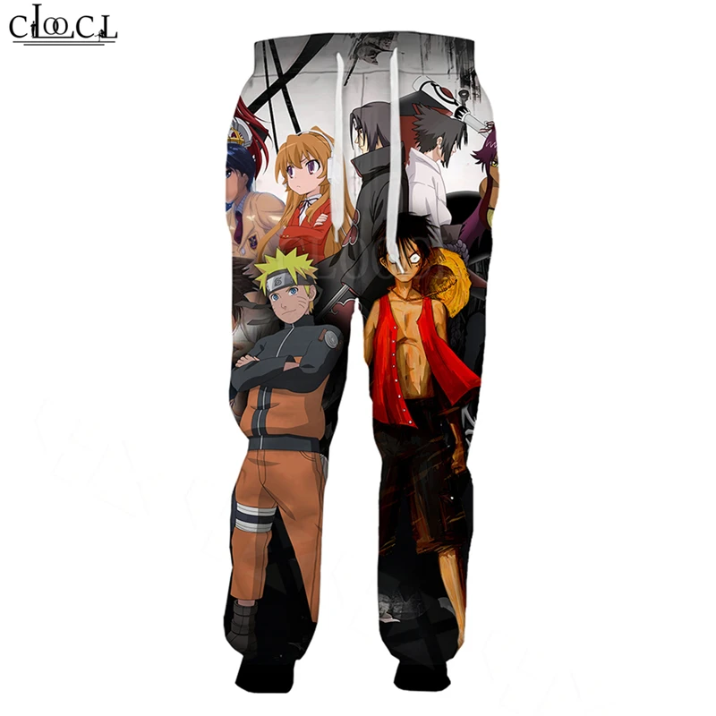 Japanese Anime Characters 3D Print Naruto Trousers Cartoon One Piece Men/Women Sweatpants Streetwear Harajuku Pant S441