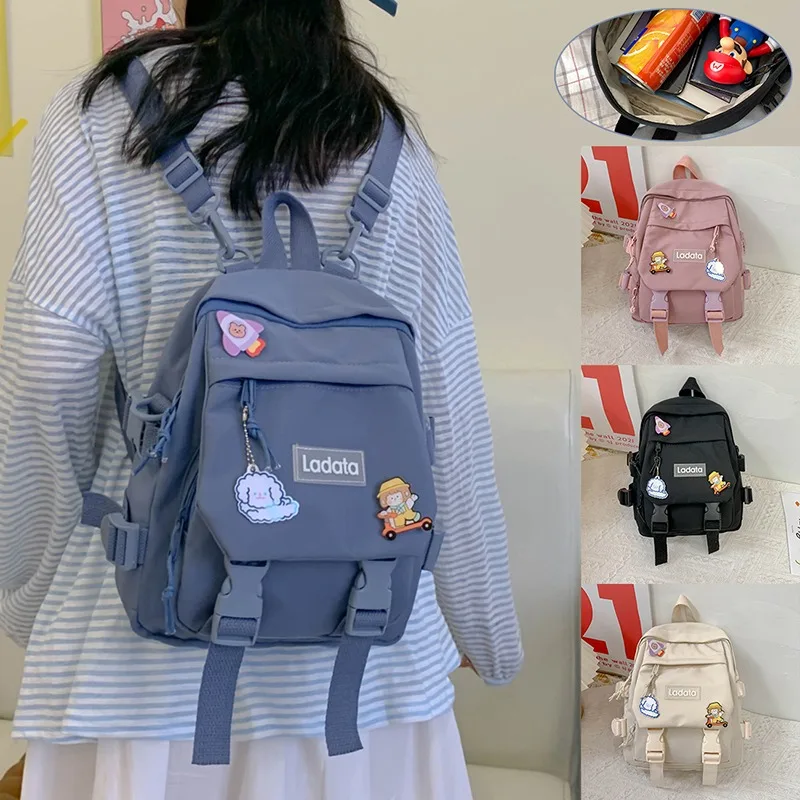

Small Backpack Women Waterproof Nylon Shoulder Bags Fashion Casual School Bags Girls 2021 Students Cute Backpack Girls Schoolbag