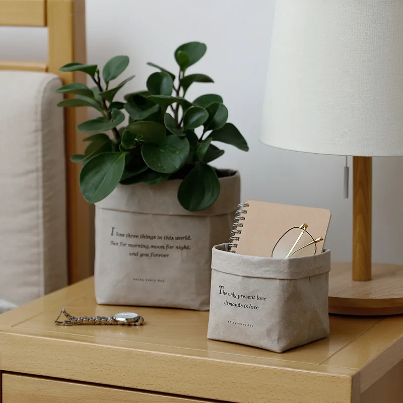 Моющиеся пакеты из крафт-бумаги сумка для хранения растений и цветов