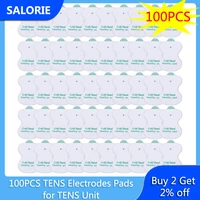 100pcs tens electrodes pads for tens unit muscle stimulator ems digital therapy machine massage gel body massager pad therapy
