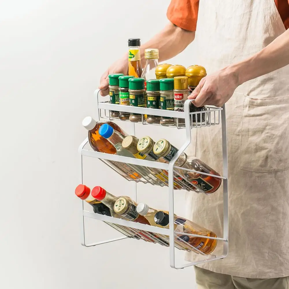 3-слойная металлическая Бытовая многослойная стойка для специй | Дом и сад