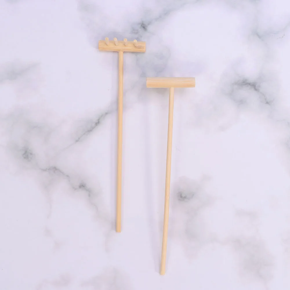 

8Pcs Mini Zen Garden Rake Tools Zen Garden Tool Rake Four Tine Desktop Rake