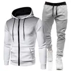 Брендовый мужской спортивный костюм, повседневный комплект из 2 предметов, Новинка весна-осень 2021, толстовка с капюшоном и штаны на молнии, мужская спортивная одежда, спортивный костюм, портфель