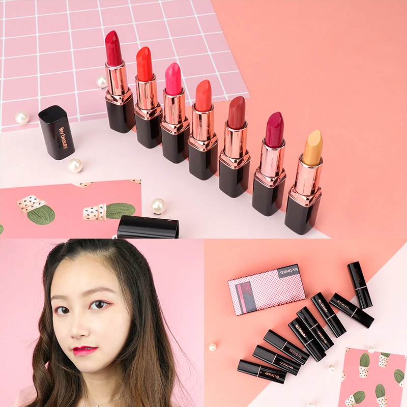 

Помада для макияжа Стойкая не выцветает брендовый оттенок для губ золотой блеск для губ Гладкий водостойкий стойкий блеск для губ для девуш...