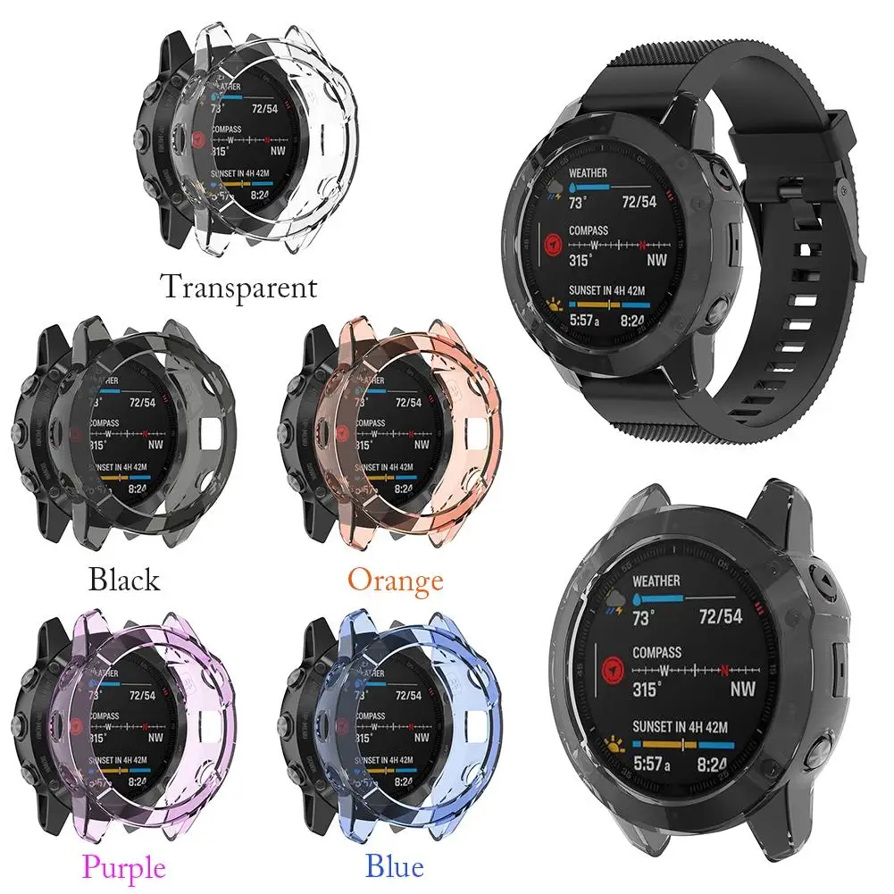 Ультратонкий Мягкий ТПУ защитный чехол для Garmin Fenix 6 Fenix6 умных часов Силиконовый