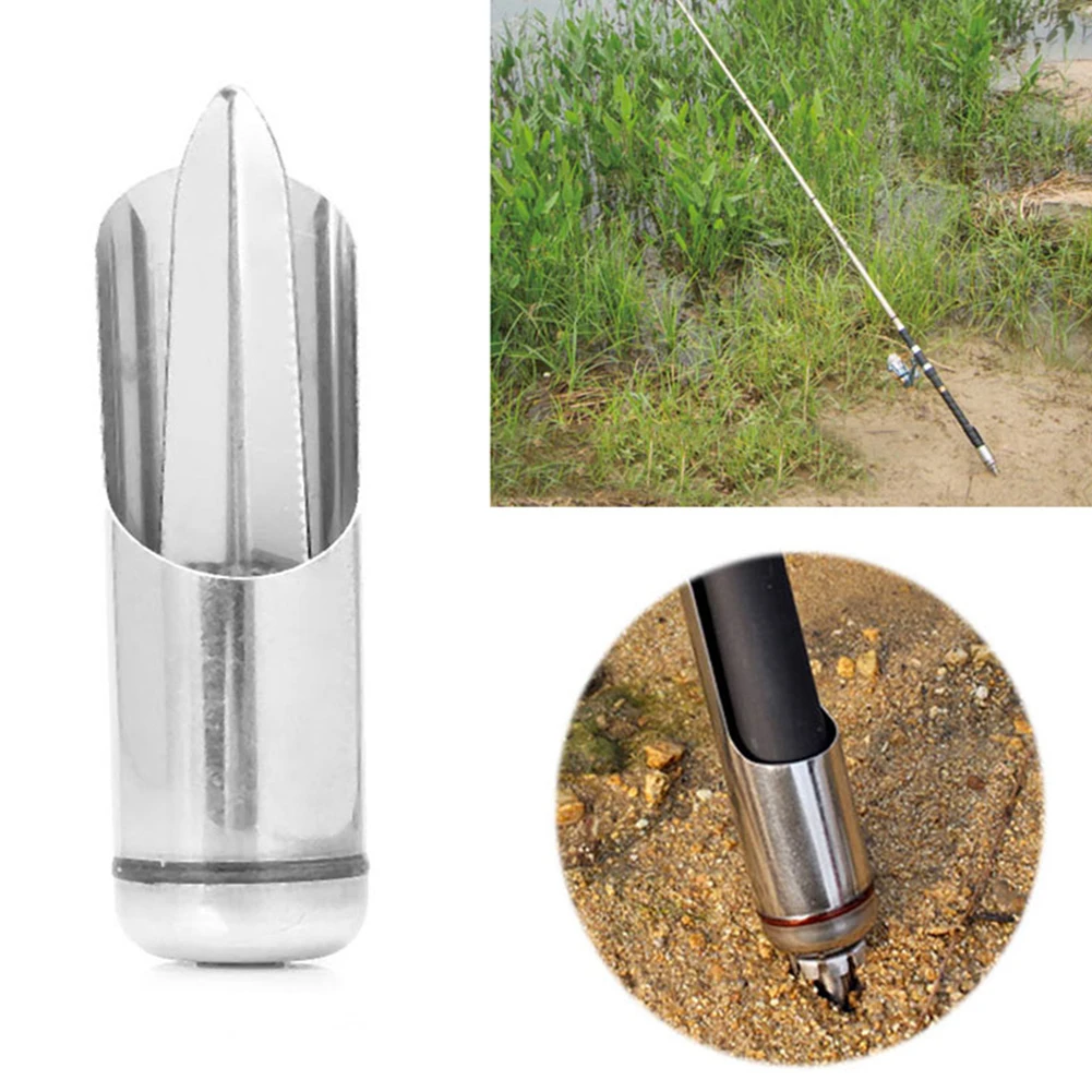 Серебристый Портативный Кронштейн цилиндр длиной 12 5 см легкие рыболовные