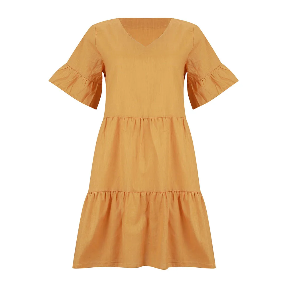 2019 сексуальное платье с глубоким v образным вырезом и коротким рукавом белое