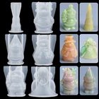 3D силиконовая форма сделай сам Рождественская елка Санта Клаус Смола формы кристалл Смолы Форма Рождественская елка подарок украшения орнамент