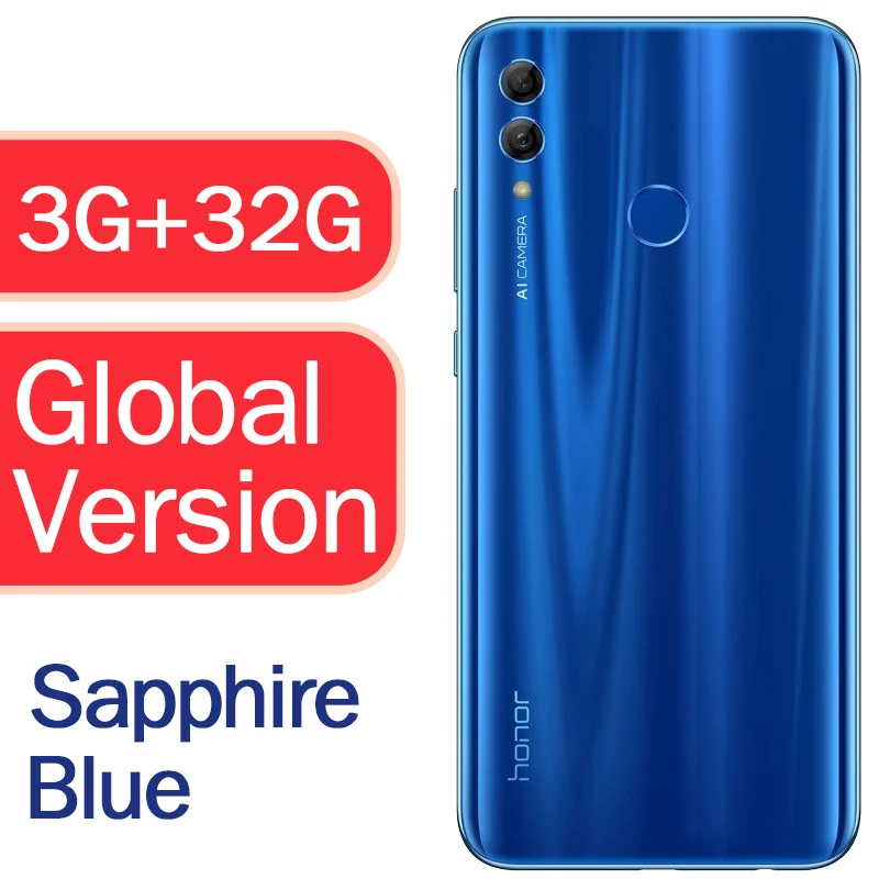 3g32g blue Honor 10 Lite глобальная версия смартфона EMUI 9,0 полный экран 6,2" FHD 2340X1080 передний AI 24MP задний 13 МП - Цвет: 3g32g blue