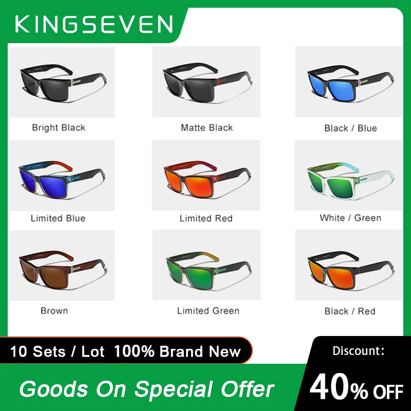 10sets/lot Goods On Special Offer 9 Colors Polarized Lens Men‘s Sunglasses Mirror Lens Male Sun Glasses Women For Men Eyewear