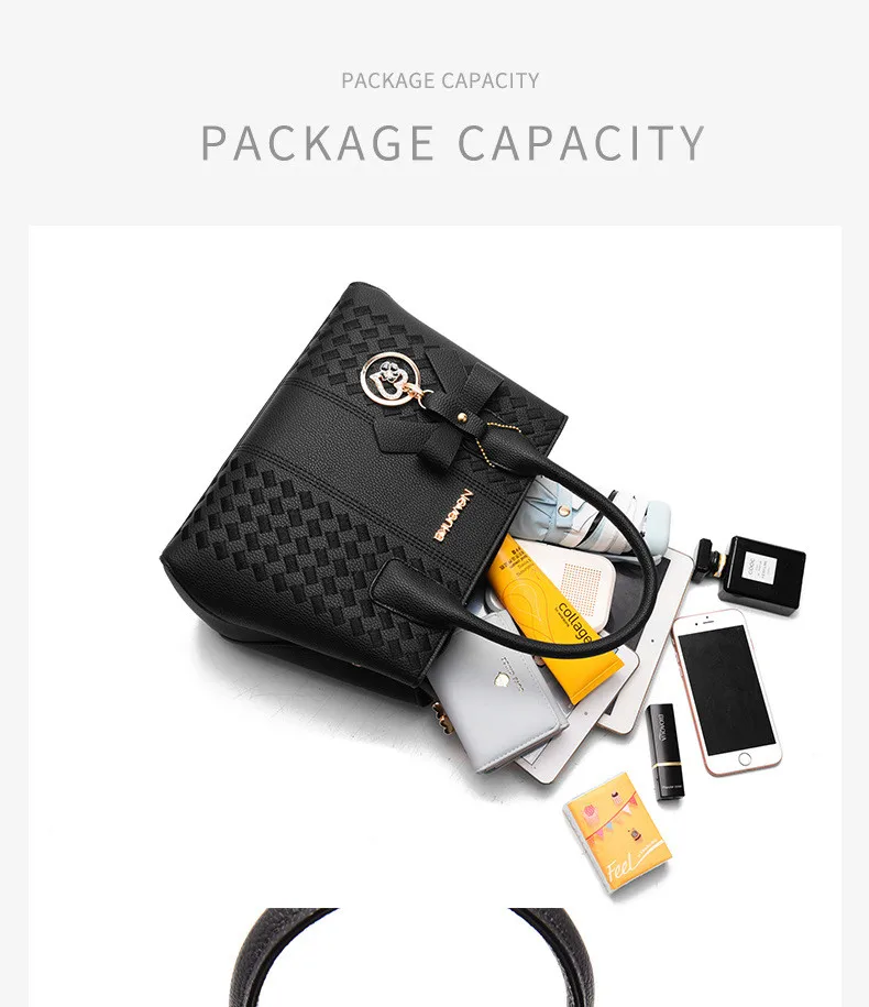 Women's Fashion Designer Tote Luxury Brand Leather Handbag Female Messenger Bag Solid Casual Ladies Crossbody bags Large