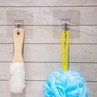 Прозрачный съемный настенный крючок для ванной и кухни, 2 шт.лот, крепкая паста, домашний крючок для ключей, вешалка для полотенец, крючки, держатели, 6, 5 х6, 5 см