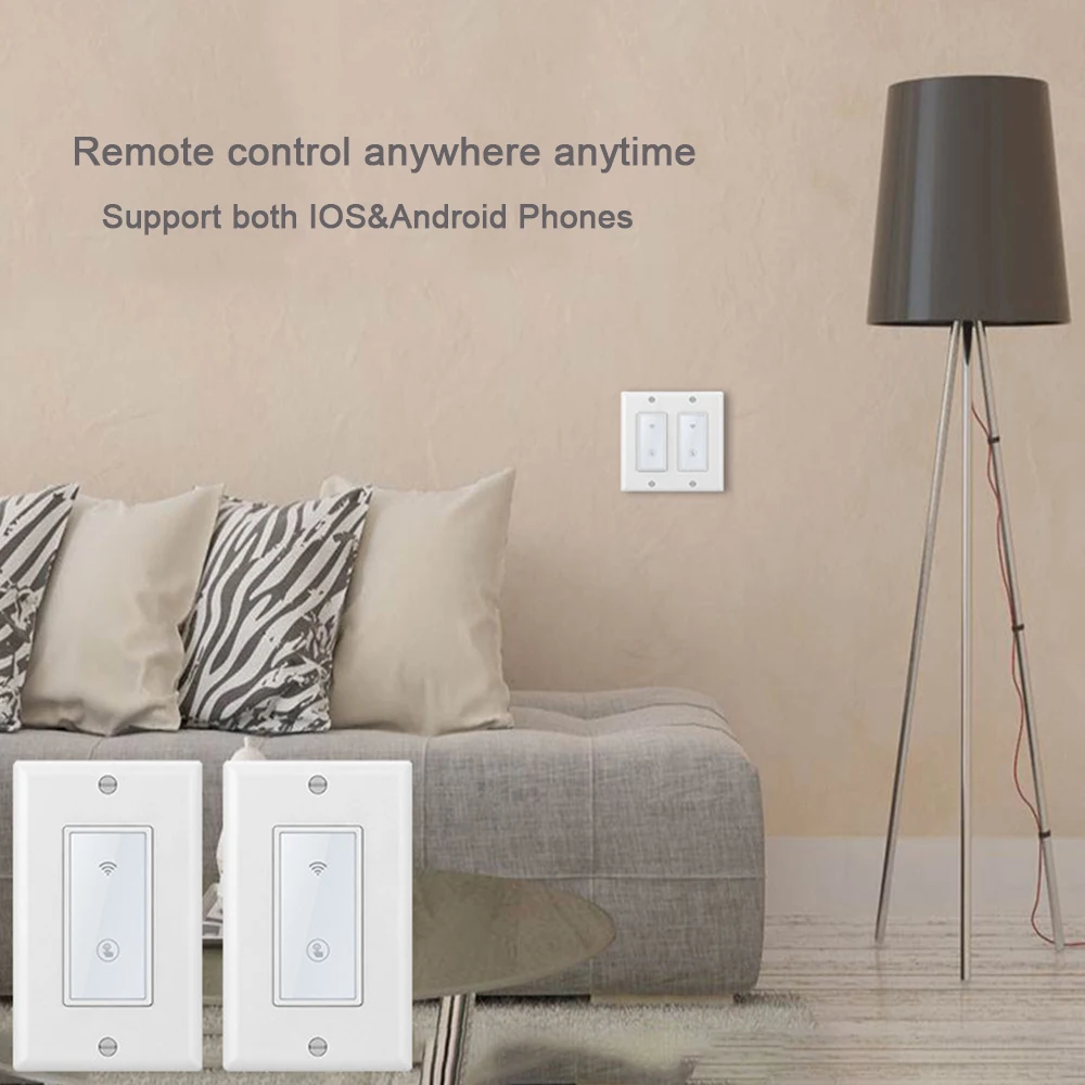 Wi Fi настенный кнопочный дистанционный переключатель освещения приложение