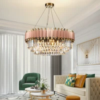modern crystal chrome rectangular chandelier lighting is suitable for dining room bedroom round chandelier living room lamps