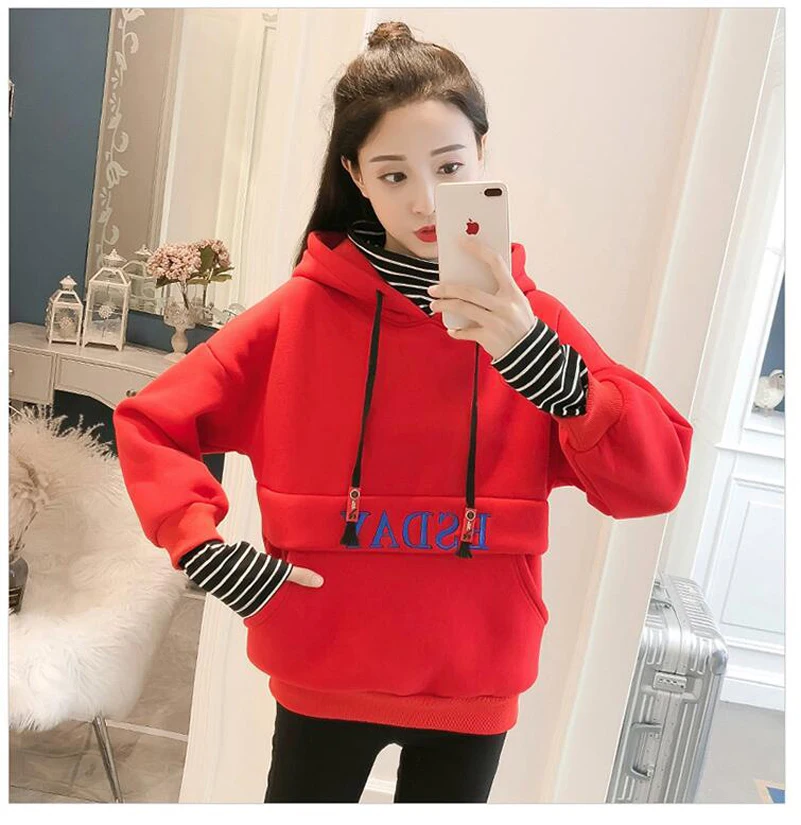 Женский флисовый пуловер из двух частей с буквенным принтом NS9084 Осень-зима 2019 |