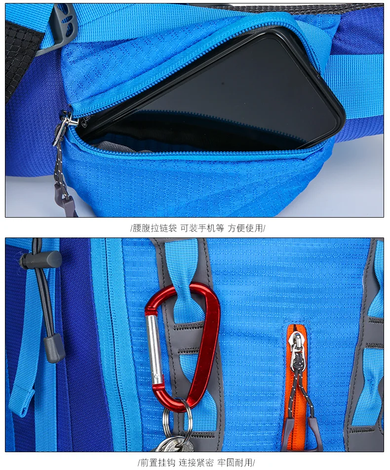 80L/60L походные рюкзаки для кемпинга, большая уличная сумка, рюкзак из нейлона, сверхлегкая Спортивная дорожная сумка из алюминиевого сплава, поддержка 1,65 кг