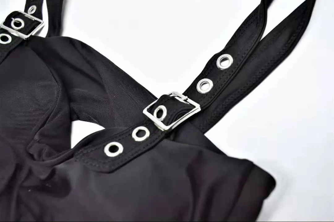 Топ-труба бандаж бикини регулируемые ремни женские купальники сплошной