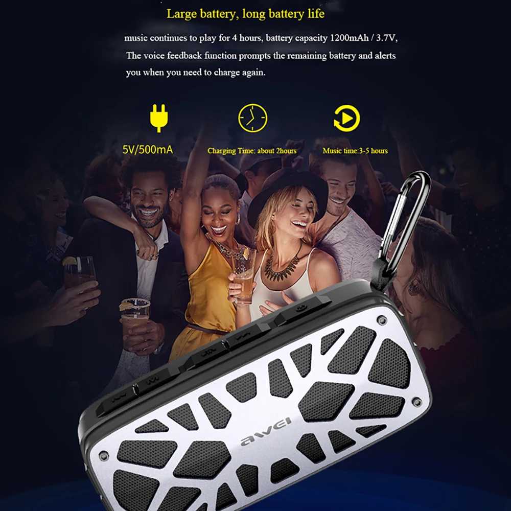Awei Y330 2-канальная стерео Bluetooth-колонка глубокие басы TWS-саундбар Беспроводная