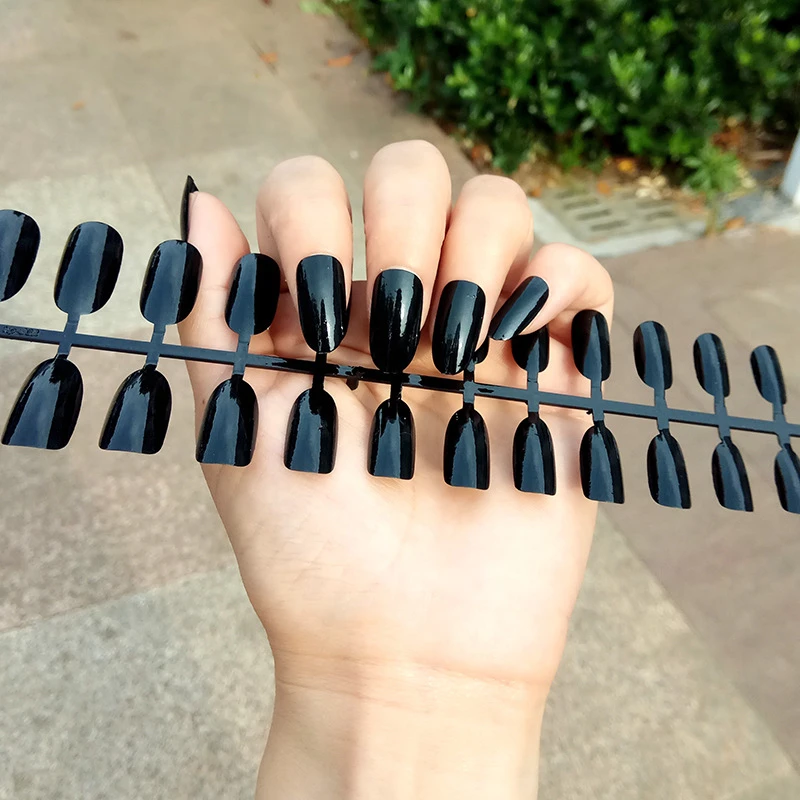 Длинные накладные ногти с круглой головкой Nusx элегантные полным покрытием для