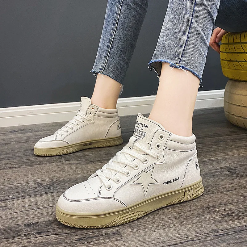 

Sneakers Women 2020 New Fashion Retro Lace-up Heighten Thicken Platform Shoes Breathable Non-slip Wearable Casual Shoes 35-40