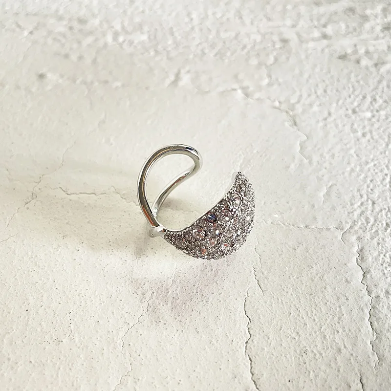 Женские открытые кольца в форме яйца с фианитом Стразы регулируемые из зеленого