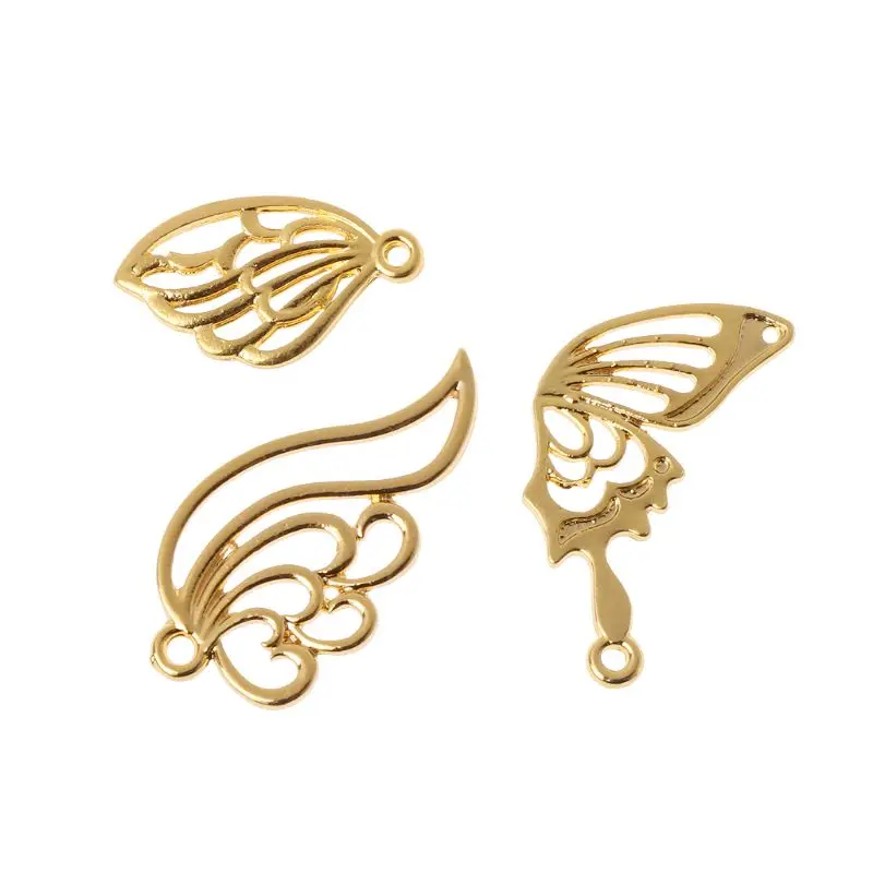 

3Pcs Butterfly Metal Frames Pendant Open Bezel Blank Setting Resin Jewelry