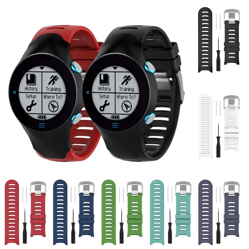 Силиконовый сменный ремешок для наручных часов Garmin Forerunner 610 с инструментами