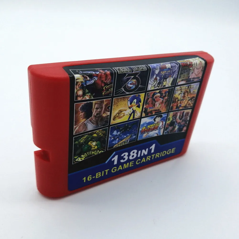 Игровая коллекция 138 в 1(1G) для SEGA GENESIS MegaDrive 16-битный картридж игровых приставок PAL