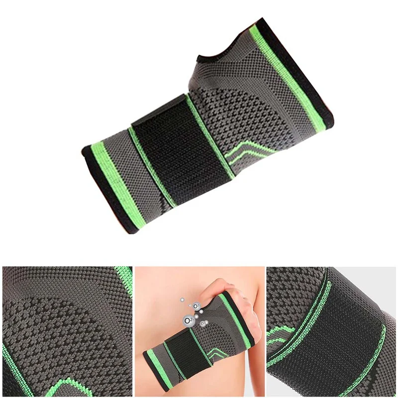 

1Pc Practical Wristband Adjustable Pressure Wrist Breathable Protector Thumb Fracture Sprained Wrist Band Sports Protective Gear