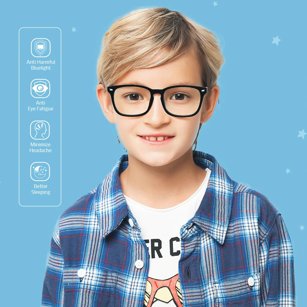 

Cyxus Blue Light Blocking Kids Computer Glasses Children Teens Lightweight TR90 Frame Eyewear For Boys Girls Ages 9~15 6082