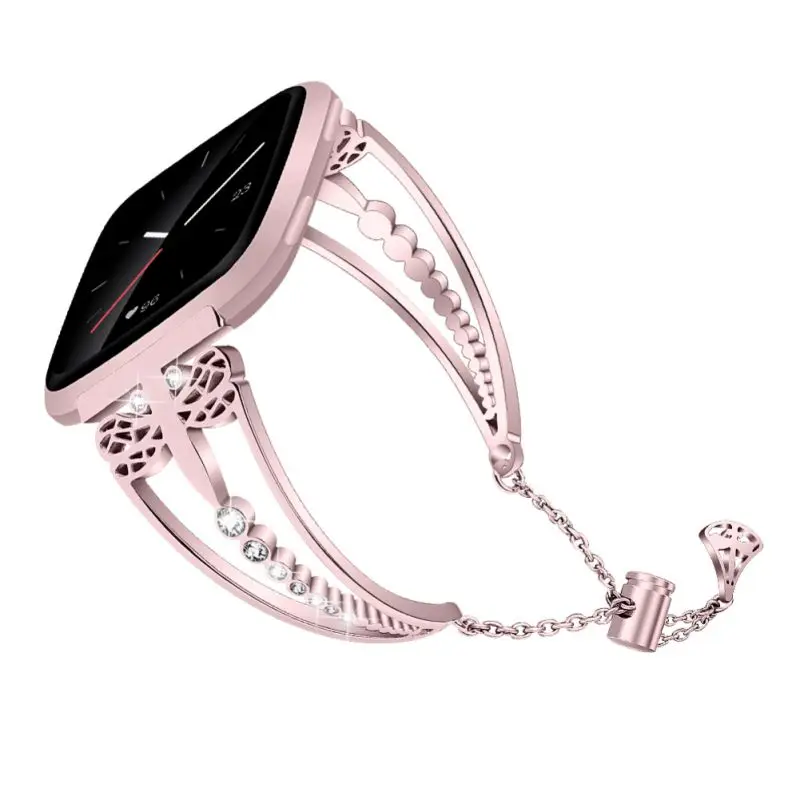 Strap Hollow-out Dragonfly Shape Rhinestone Smart Wristwatch Bands Replacement Accessories For Fit bit Versa/Versa Lite | Электроника
