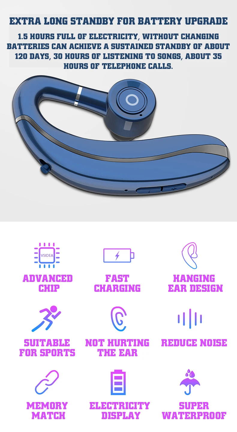 V910 ультра-высокая мощность Bluetooth наушники Висячие Наушники Беспроводные стерео гарнитура с шумоподавителем HD Mic наушники