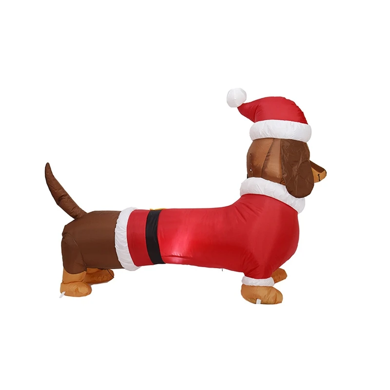 

160cm LED Illuminated Inflatable Cute Dog Christmas Toys Outdoor Holiday Christmas New Year Party Decor